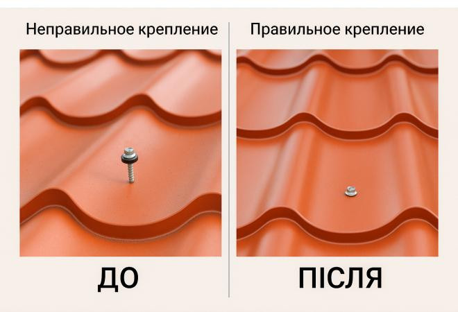 К правильно закріпити металочерепицю, щоб уникнути протікань і шумів