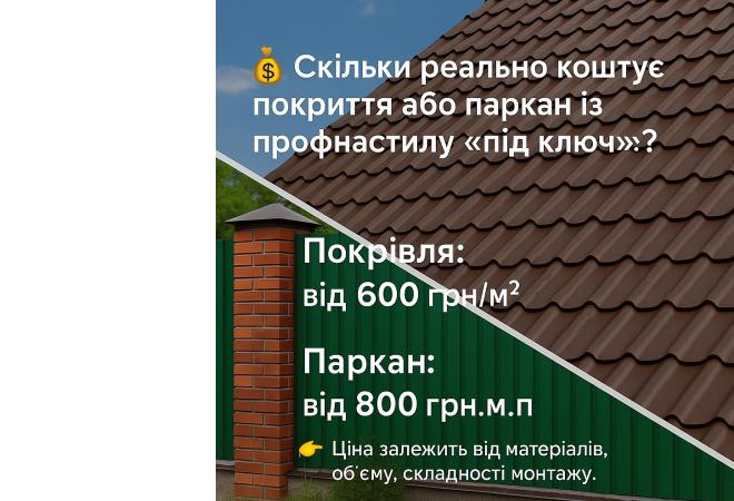 Скільки реально коштує дах або паркан з профнастилу «під ключ»